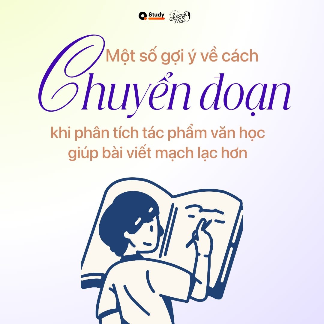 Ảnh minh họa cho GỢI Ý VỀ CÁCH CHUYỂN ĐOẠN TRONG PHÂN TÍCH TÁC PHẨM