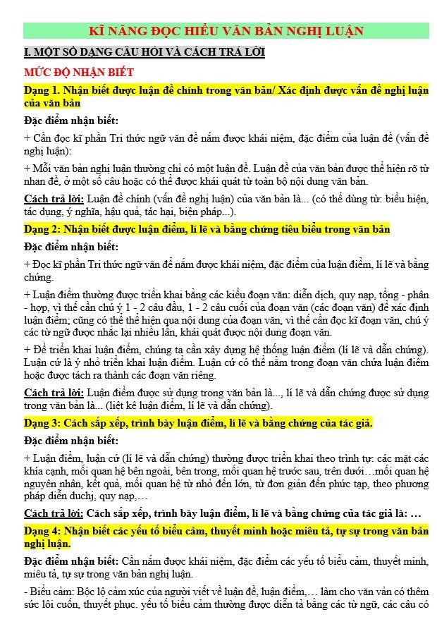 Ảnh minh họa cho ĐỌC HIỂU VĂN BẢN NGHỊ LUẬN