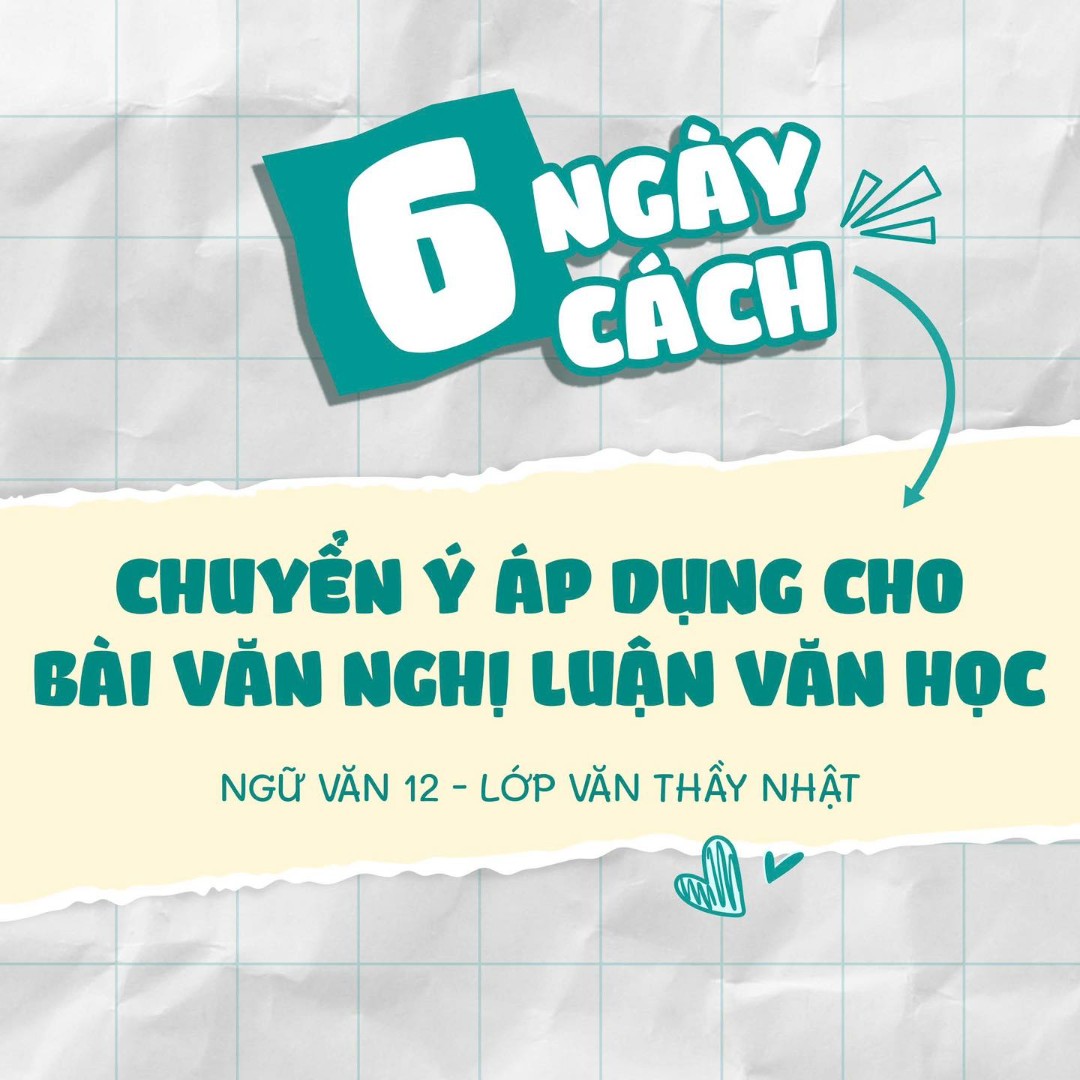 Ảnh minh họa cho CHUYỂN Ý ÁP DỤNG CHO CÁC BÀI VĂN NGHỊ LUẬN VĂN HỌC