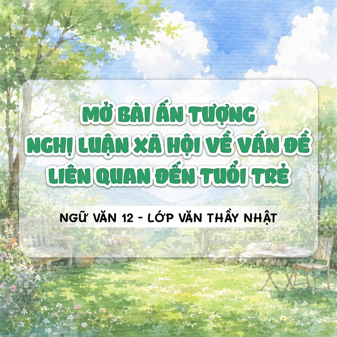 Ảnh minh họa cho MỞ BÀI NÂNG CAO NGHỊ LUẬN XÃ HỘI VỀ VẤN ĐỀ TUỔI TRẺ