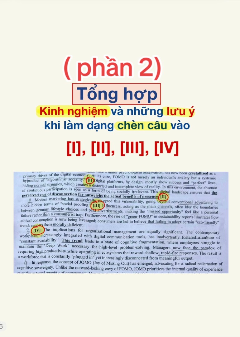 Ảnh minh họa cho KINH NGHIỆM VÀ NHỮNG LƯU Ý KHI LÀM DẠNG CHÈN CÂU VÀO [I], [II], [III], [IV] (PHẦN 2)
