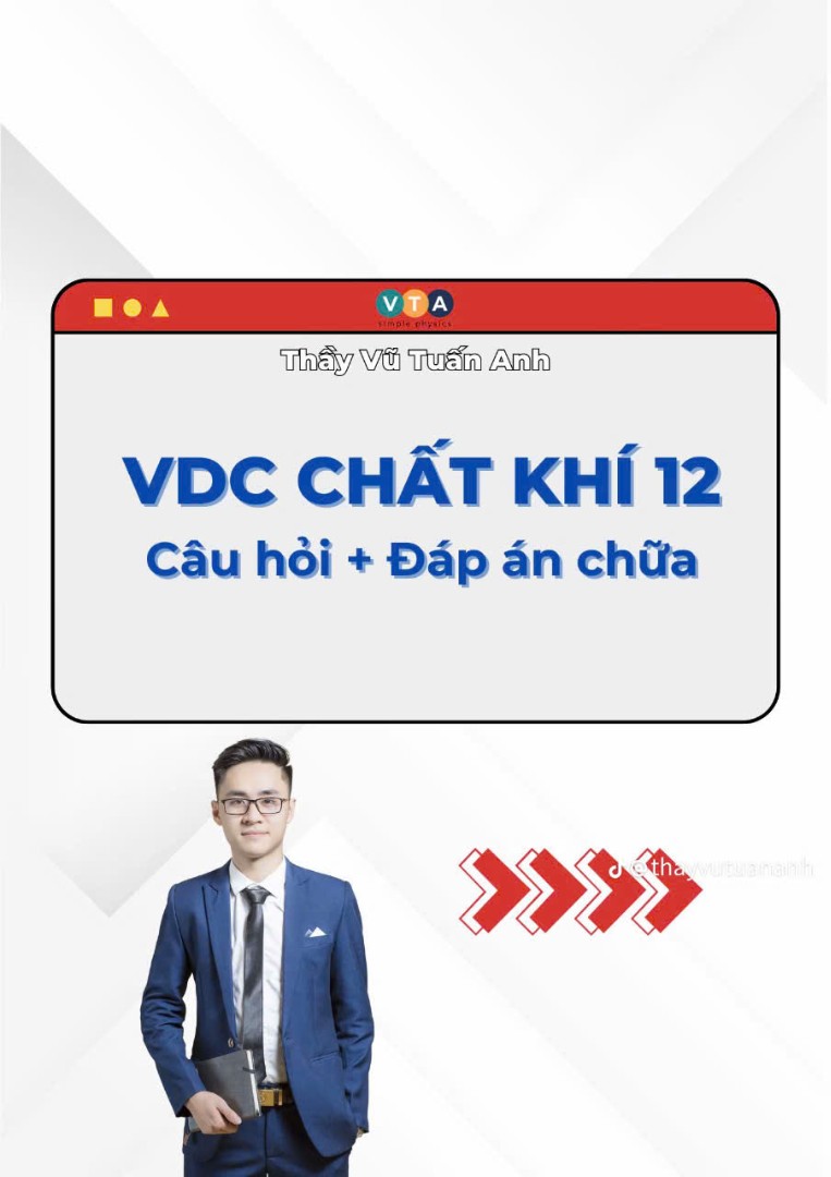 Ảnh minh họa cho Thầy gửi các em câu hỏi và đáp án vdc chất khí