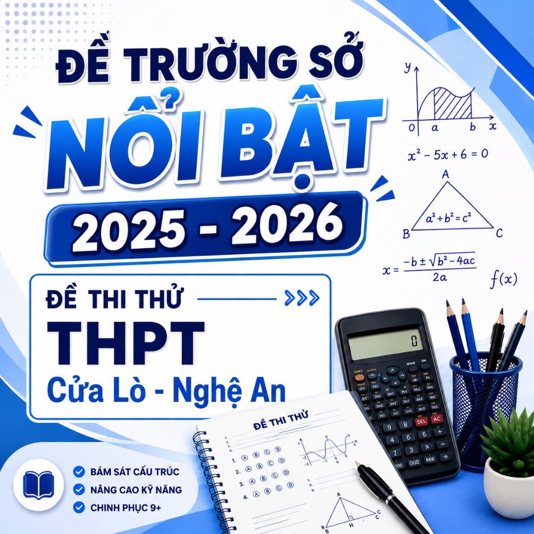 Ảnh minh họa cho Đề thi thử KSCL THPT Cửa Lò - Nghệ An