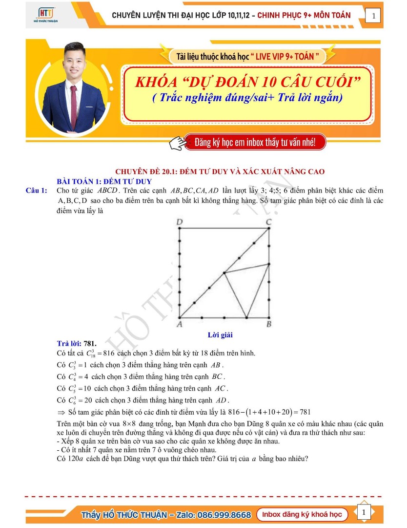 Ảnh minh họa cho ĐẾM TƯ DUY VÀ XÁC XUẤT NÂNG CAO