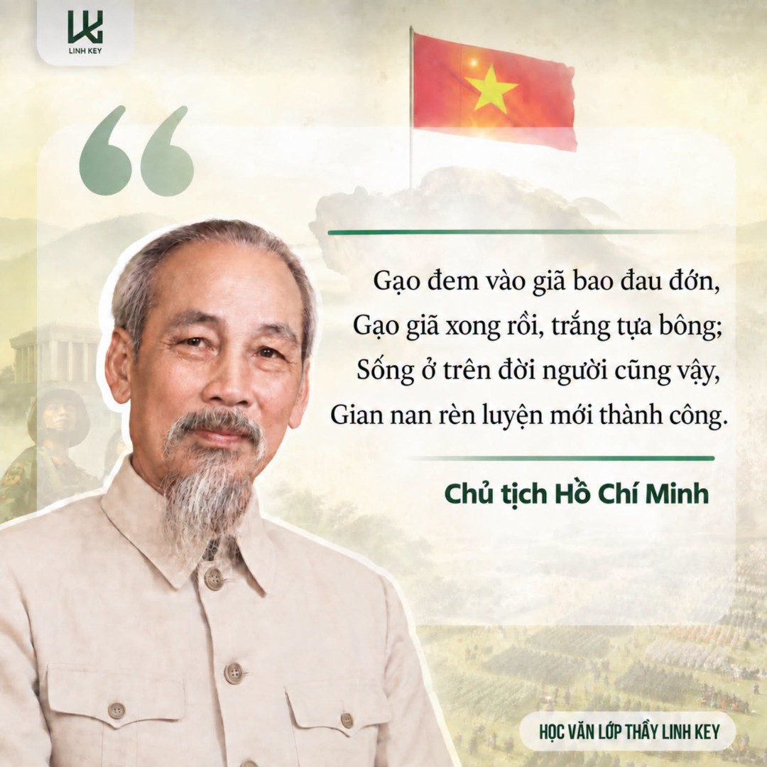 Ảnh minh họa cho “Gạo đem vào giã bao đau đớn, Gạo giã xong rồi, trắng tựa bông; Sống ở trên đời người cũng vậy, Gian nan rèn luyện mới thành công.” Từ hình ảnh lao động bình dị, Chủ tịch Hồ Chí Minh đã gửi gắm một quy luật sâu sắc: những giá trị bền vững hiếm khi được tạ