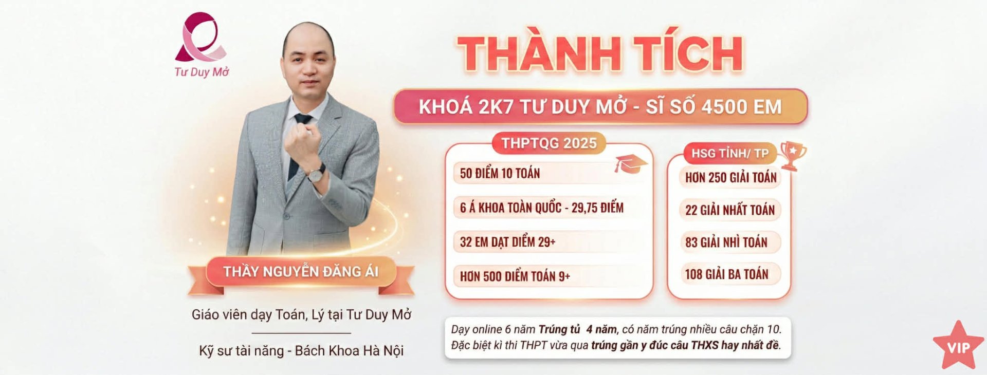 Học Toán Lý cùng thầy Ái và Tư duy mở