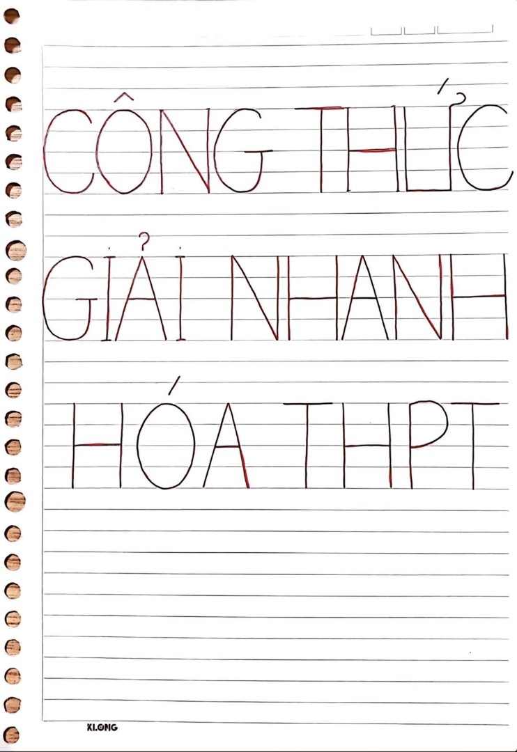 Ảnh minh họa cho GIẢI NHANH HOÁ HỌC TỐT NGHIỆP THPT QUỐC GIA