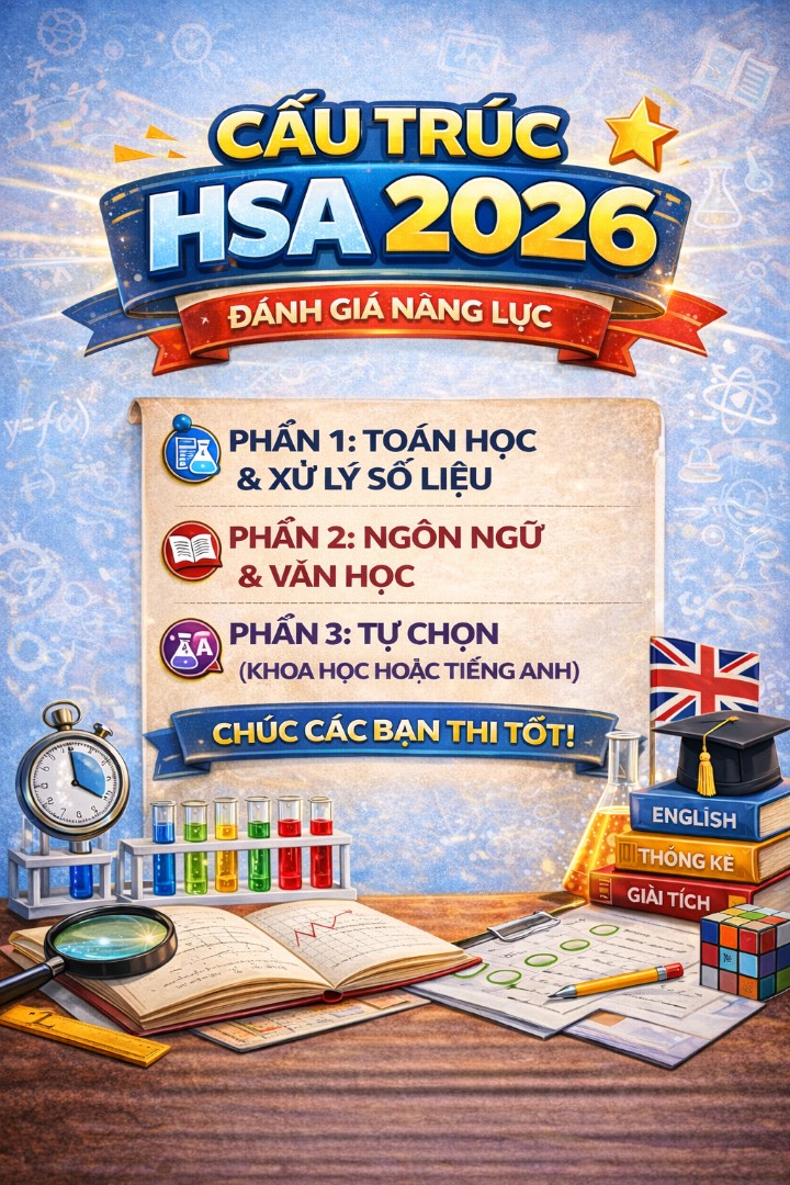 Ảnh minh họa cho CẤU TRÚC ĐỀ HSA CHI TIET