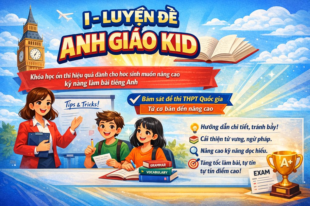 KHÓA HỌC LUYỆN ĐỀ ANH GIÁO KID