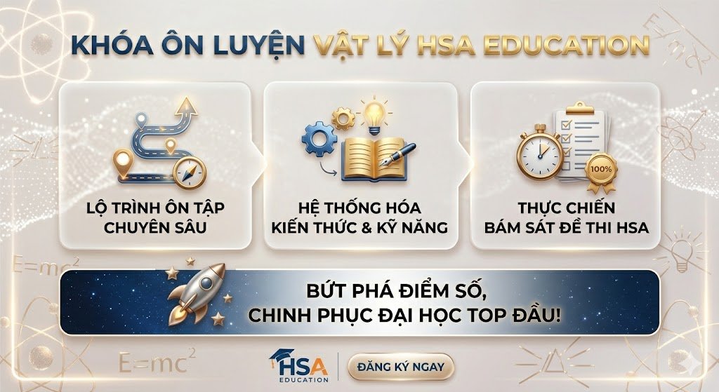 KHÓA ÔN LUYỆN VẬT LÝ HSA EDUCATION