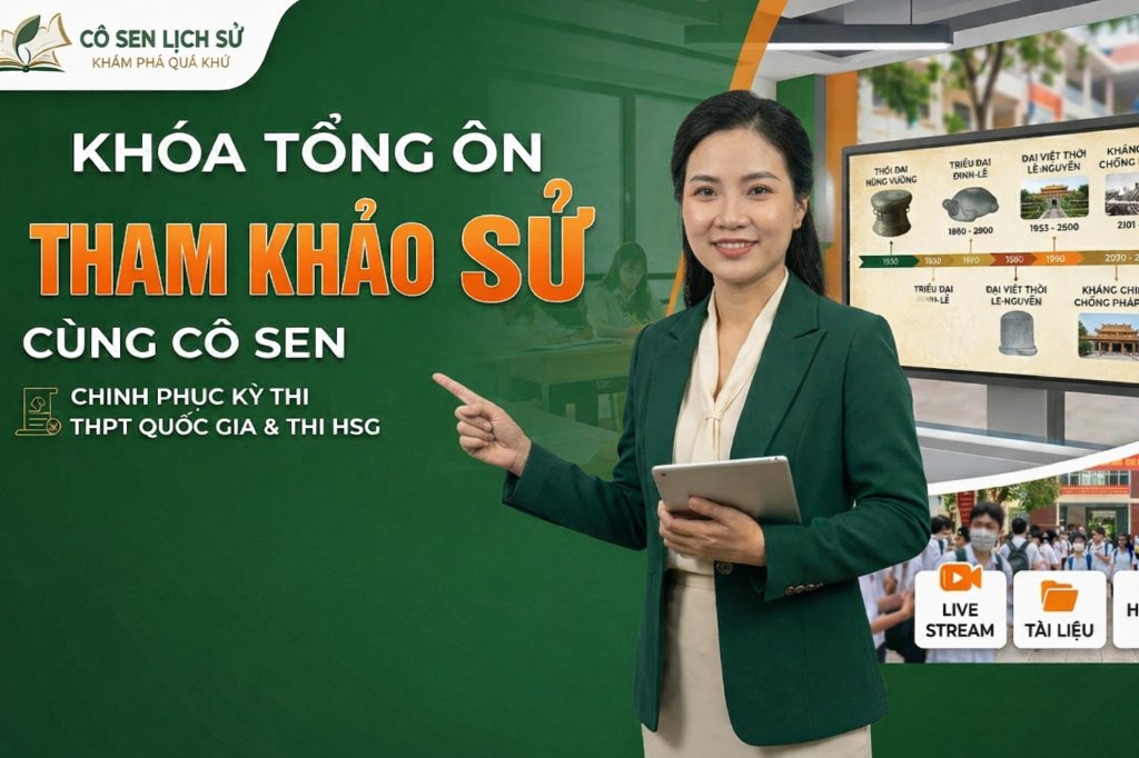 KHÓA TỔNG ÔN THAM KHẢO SỬ CÙNG CÔ SEN