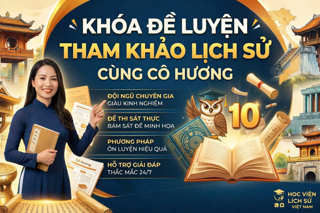 KHÓA ĐỀ LUYỆN THAM KHẢO LỊCH SỬ CÙNG CÔ HƯƠNG