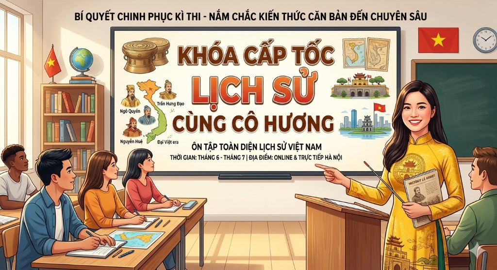 KHÓA CẤP TỐC LỊCH SỬ CÙNG CÔ HƯƠNG