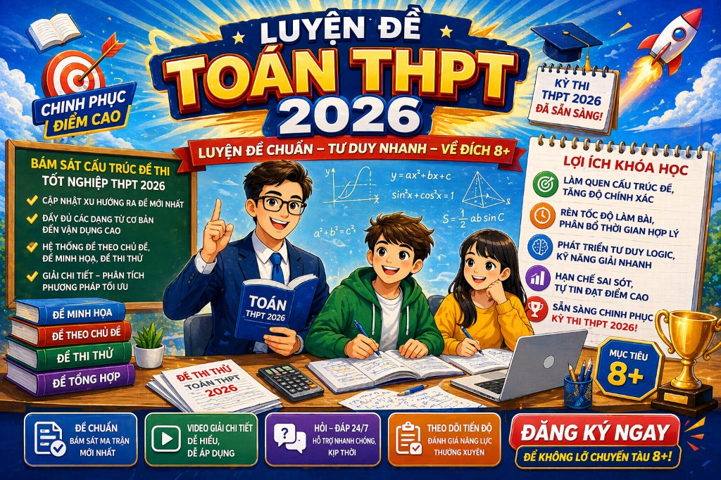KHÓA LUYỆN ĐỀ ÔN THI THPT QUỐC GIA 2026