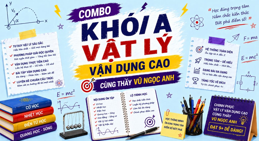 KHÓA VẬT LÝ VẬN DỤNG CAO CÙNG THẦY VŨ NGỌC ANH