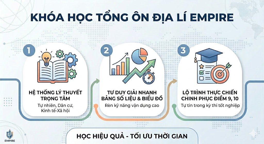 KHÓA HỌC TỔNG ÔN ĐỊA LÍ EMPIRE