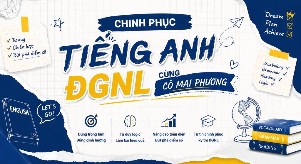 KHÓA CHINH PHỤC TIẾNG ANH ĐGNL CÙNG CÔ MAI PHƯƠNG