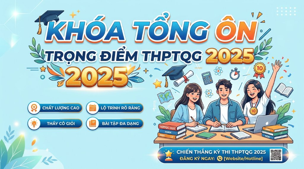 KHÓA TỔNG ÔN TRỌNG ĐIỂM THPTQG 2025 CÙNG THẦY VŨ NGỌC ANH
