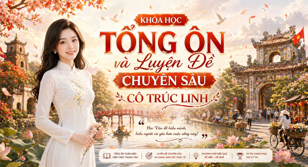 KHÓA TỔNG ÔN VÀ LUYỆN ĐỀ CHUYÊN SÂU CÙNG CÔ TRÚC LINH