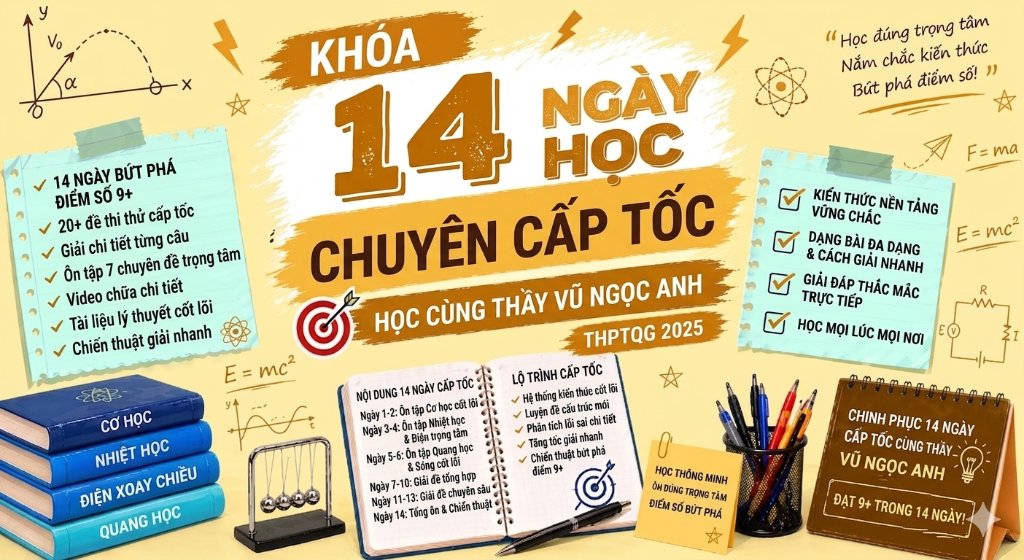KHÓA 14 NGÀY CẤP TỐC CÙNG THẦY VŨ NGỌC ANH