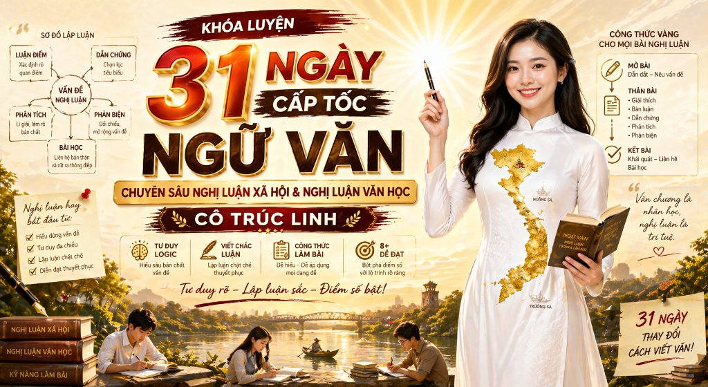 KHÓA 31 NGÀY LÀM CHỦ NGHỊ LUẬN – TƯ DUY SẮC