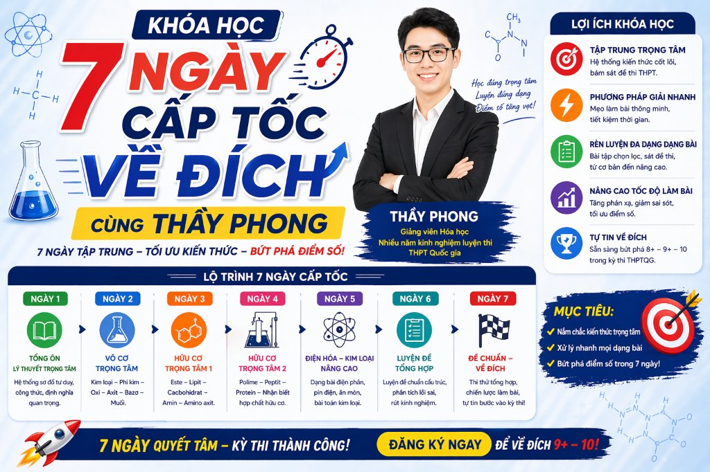 KHÓA HỌC 7 NGÀY CẤP TỐC VỀ ĐÍCH THẦY PHẠM THẮNG