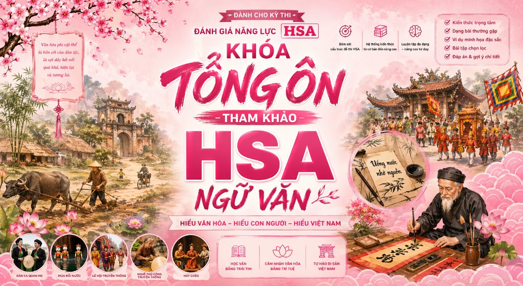 KHÓA TỔNG ÔN THAM KHẢO HSA NGỮ VĂN