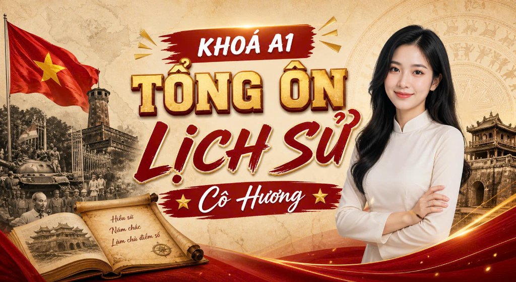KHÓA A1 - TỔNG ÔN LỊCH SỬ CÙNG CÔ HƯƠNG