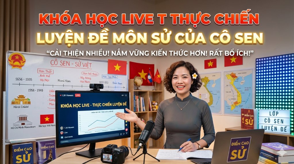 KHÓA 2007 LIVE T - LUYỆN ĐỀ THỰC CHIẾN MÔN SỬ CÔ SEN
