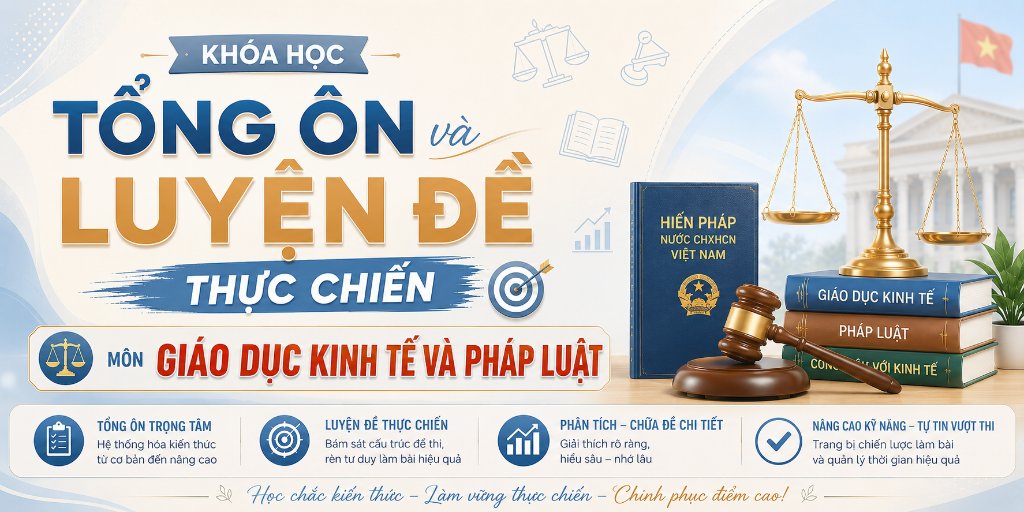 TỔNG ÔN VÀ LUYỆN ĐỀ THỰC CHIẾN MÔN GIÁO DỤC KINH TẾ VÀ PHÁP LUẬT