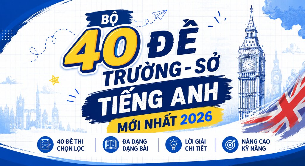 BỘ 40 ĐỀ TRƯỜNG - SỞ TIẾNG ANH MỚI NHẤT 2026