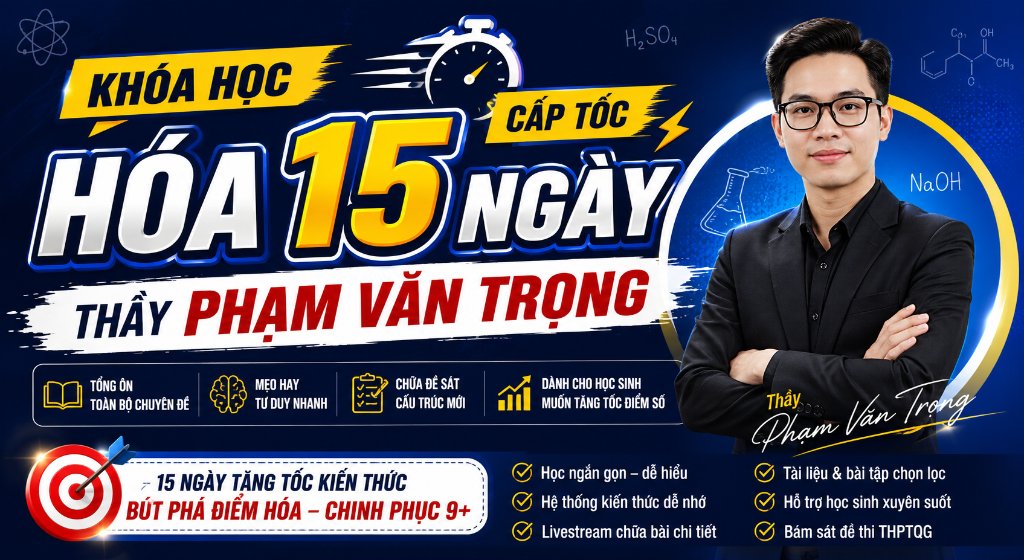 KHÓA HỌC 15 NGÀY CẤP TỐC THẦY PHẠM VĂN TRỌNG