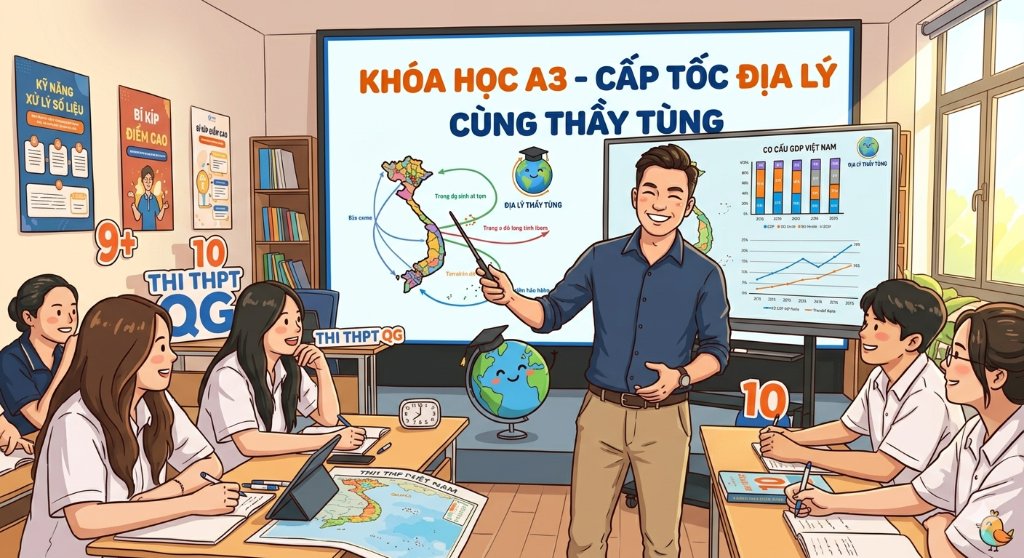 KHÓA A3 - CẤP TỐC ĐỊA LÝ CÙNG THẦY TÙNG
