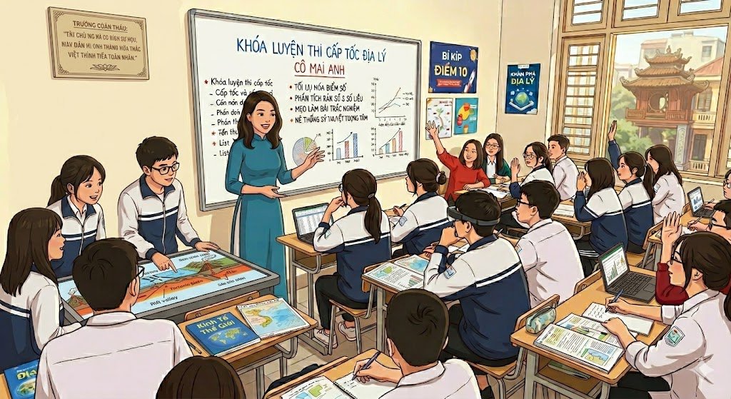 KHÓA LUYỆN THI CẤP TỐC ĐỊA LÝ CÔ MAI ANH