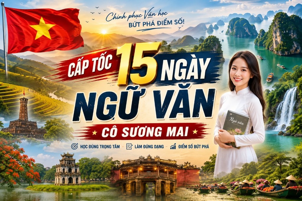 KHÓA CẤP TỐC 15 NGÀY NGỮ VĂN CÔ SƯƠNG MAI