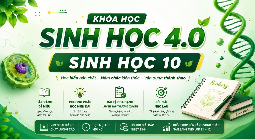 KHÓA SINH HỌC 10 - SINH HỌC 4.0 THẦY VŨ DUY KHÁNH