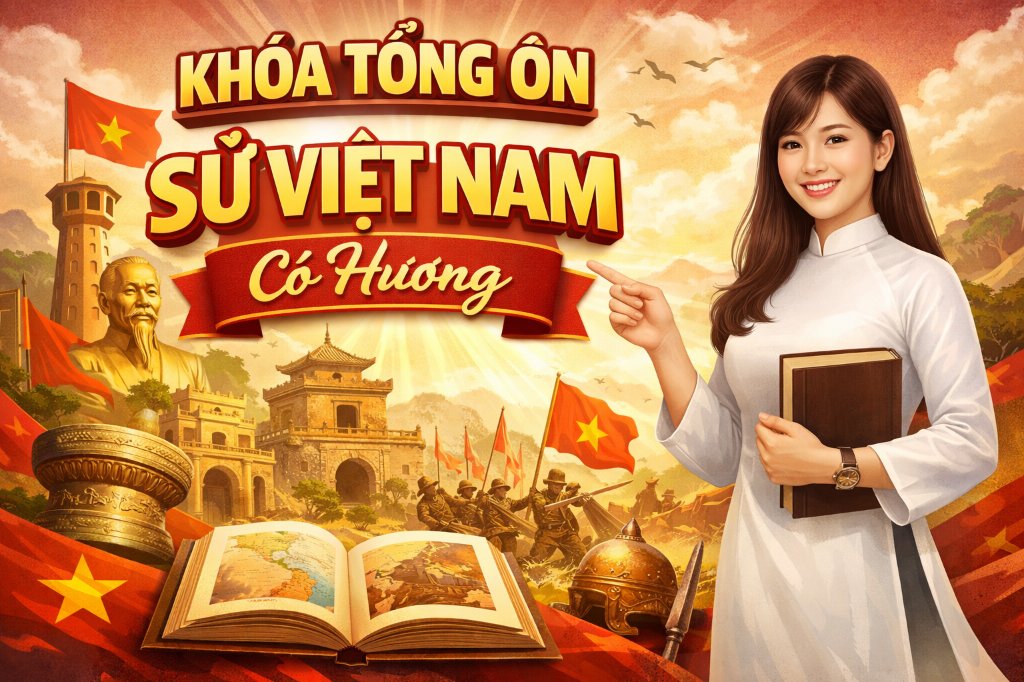 KHÓA TỔNG ÔN SỬ VIỆT NAM CÙNG CÔ HƯƠNG