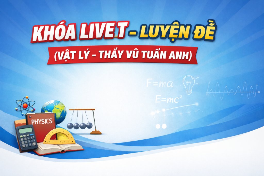 KHÓA LIVE T - LUYỆN ĐỀ (VẬT LÝ -THẦY VŨ TUẤN ANH)