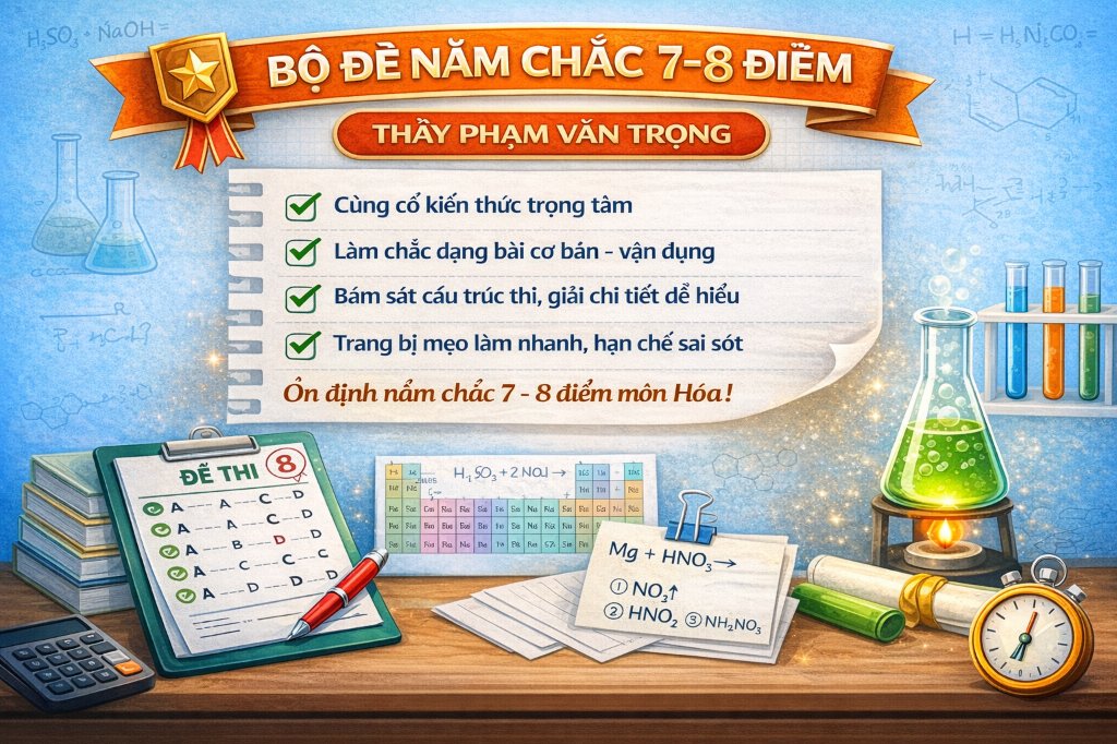 KHÓA HỌC NẮM CHẮC 7-8 ĐIỂM MÔN HÓA THÀY PHẠM VĂN TRỌNG