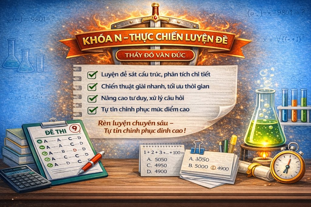 KHÓA HỌC N- THỰC CHIẾN LUYỆN ĐỀ THẦY ĐÕ VĂN ĐỨC