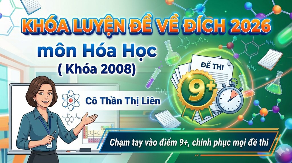 KHÓA LUYỆN ĐỀ VỀ ĐÍCH MÔN HÓA