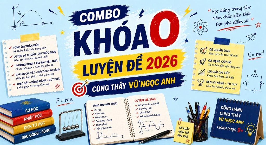 COMBO KHÓA O - LUYỆN ĐỀ 2026 CÙNG THẦY VŨ NGỌC ANH