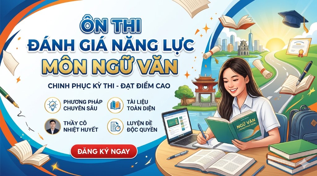 KHÓA TỔNG ÔN CHUYÊN ĐỀ, DẠNG BÀI TRỌNG TÂM ĐGNL NGỮ VĂN