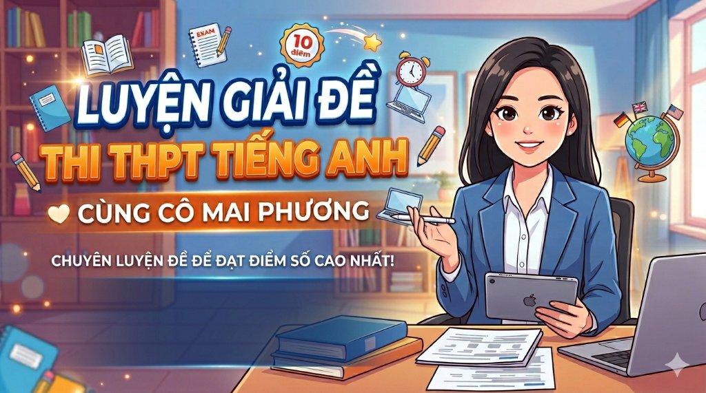 KHÓA LUYỆN GIẢI ĐỀ THI THPT CÙNG CÔ MAI PHƯƠNG