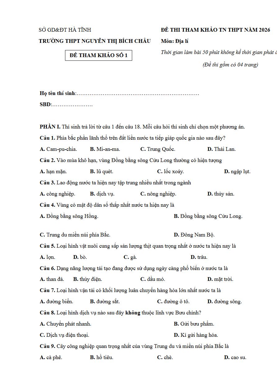 Ảnh minh họa cho LUYỆN THI ĐỊA LÍ CÙNG CHILL