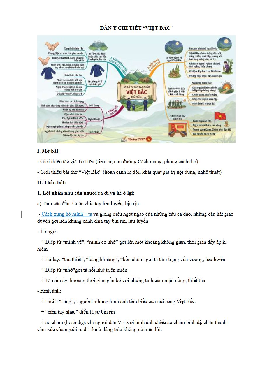 Ảnh minh họa cho PHÂN TÍCH TÁC PHẨM "VIỆT BẮC"