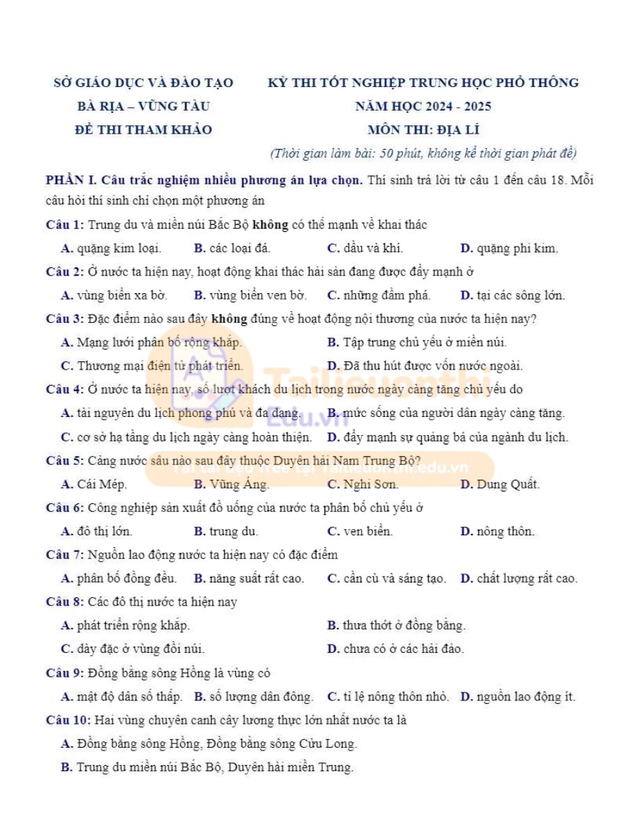 Ảnh minh họa cho Luyện thi địa lí THPT