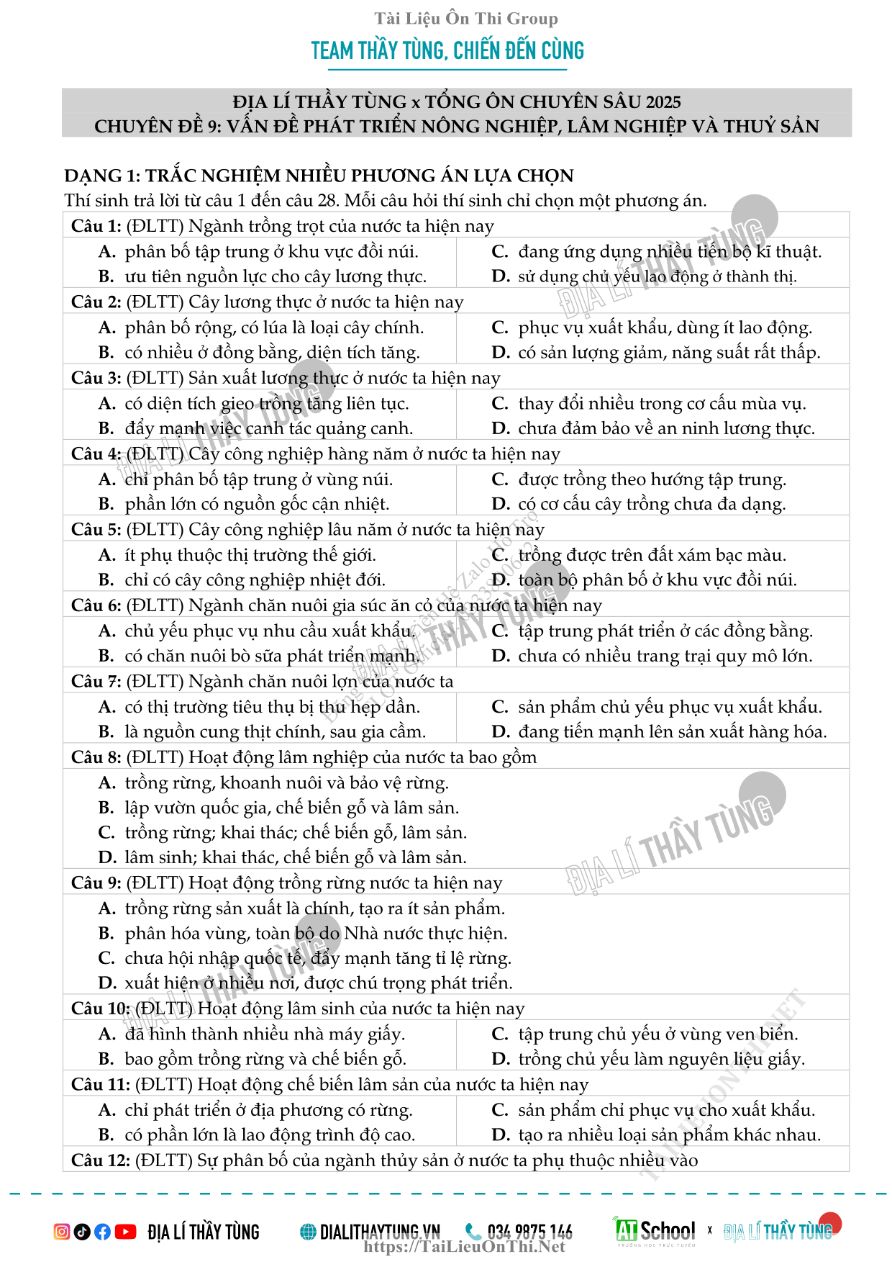 Ảnh minh họa cho Câu hỏi địa lí hay chuyên đề 9