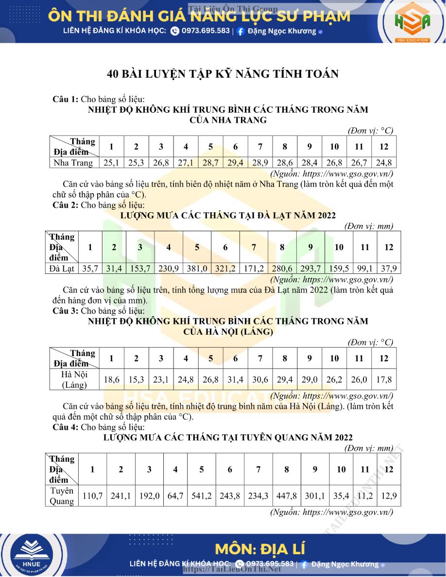 Ảnh minh họa cho BÀI TẬP TÍNH TOÁN