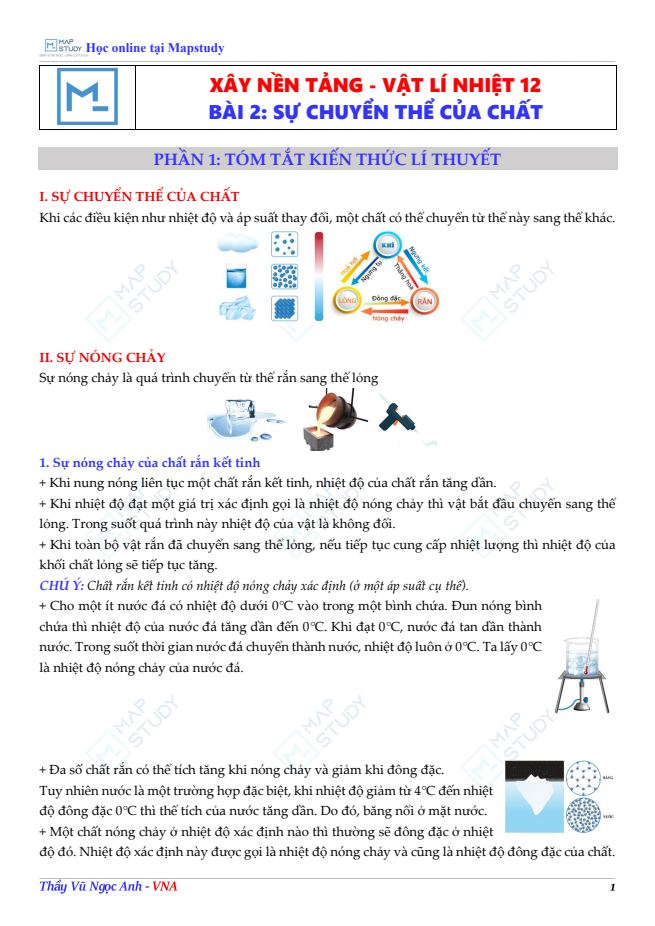 Ảnh minh họa cho Xây Nền Tảng - Vật Lí Nhiệt 12 - Buổi 2